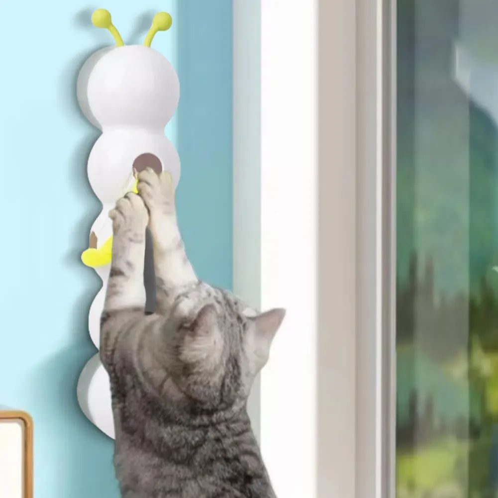 Caterpillar Teasing Cat Toy Motion Activated Kitten Toy Rechargeable Automatic Cat Toy with Tail for Bored Indoor Cats