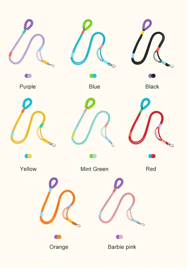 New Pet P-chain Explosion-proof Punching Anti Slip Wear-resistant Cotton Candy Traction Rope for Walking Dog