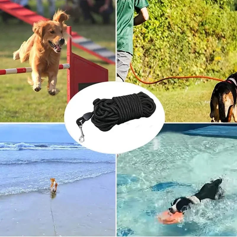 8mm/5M Dog Leashes Long Pet Leash Outdoor Puppy Cat Dog Training Walking Rope Heavy Duty Nylon Recall Pet Tracking Line