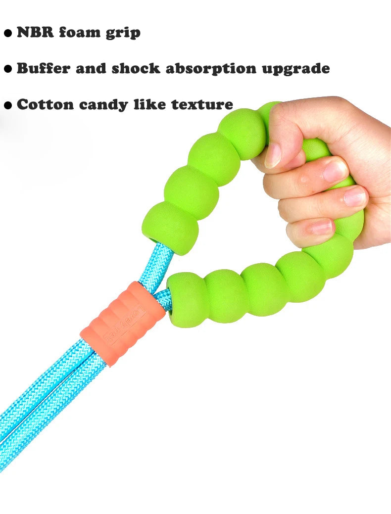 New Pet P-chain Explosion-proof Punching Anti Slip Wear-resistant Cotton Candy Traction Rope for Walking Dog