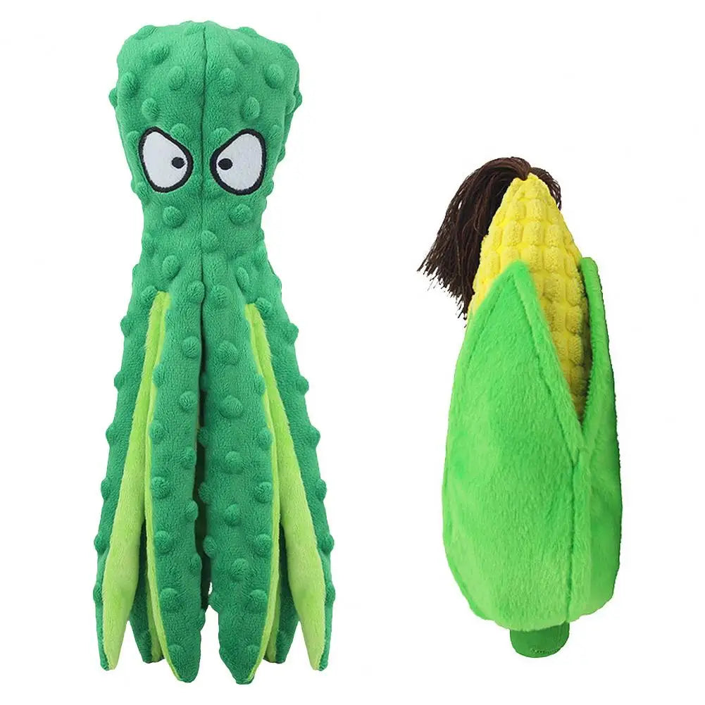 Pet Plush Toy Octopus Dog Interactive Toy Indestructible Bite Resistant Sound Puppy squeaky Octopu Dogs Rattle For Toys Supplies