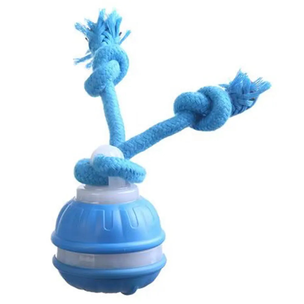 Interactive Dog Toys USB Rechargeable Squeaky Dog Toy with Rope Automatic Dog Ball for Medium Small Dogs Puppy