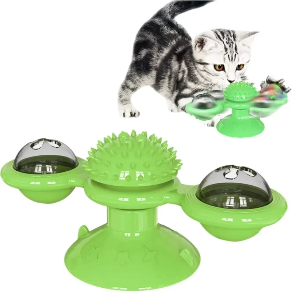 Cat Toy Funny Massage Rotatable With Catnip Glow Ball Teeth Cleaning Pet Products For Cats Cat scratch post Cat trees Cats toy