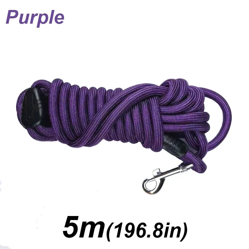8mm/5M Dog Leashes Long Pet Leash Outdoor Puppy Cat Dog Training Walking Rope Heavy Duty Nylon Recall Pet Tracking Line