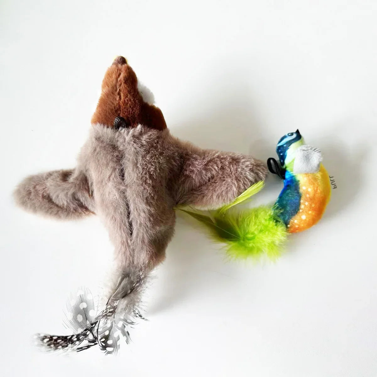 Bird-Shaped Cat Toy Interactive Toys Rechargeable Chirping Flapping Bird Catnip Touch Activated Squeak Plush Toy Pet