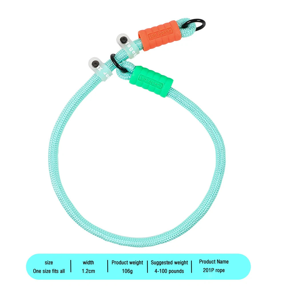 New Pet P-chain Explosion-proof Punching Anti Slip Wear-resistant Cotton Candy Traction Rope for Walking Dog