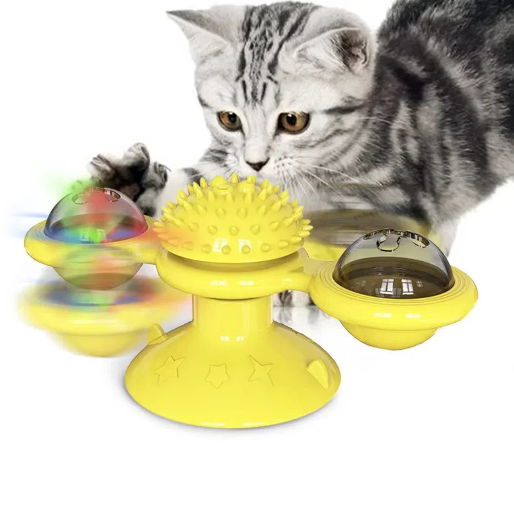 Cat Toy Funny Massage Rotatable With Catnip Glow Ball Teeth Cleaning Pet Products For Cats Cat scratch post Cat trees Cats toy