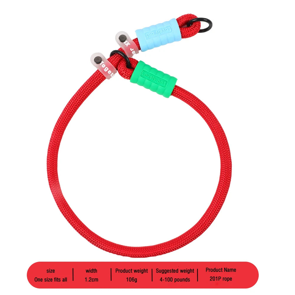 New Pet P-chain Explosion-proof Punching Anti Slip Wear-resistant Cotton Candy Traction Rope for Walking Dog