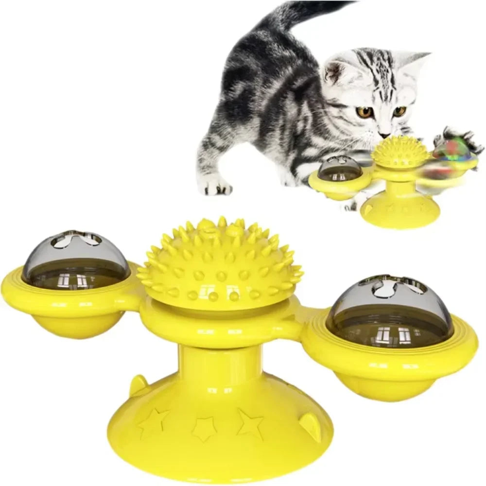 Cat Toy Funny Massage Rotatable With Catnip Glow Ball Teeth Cleaning Pet Products For Cats Cat scratch post Cat trees Cats toy