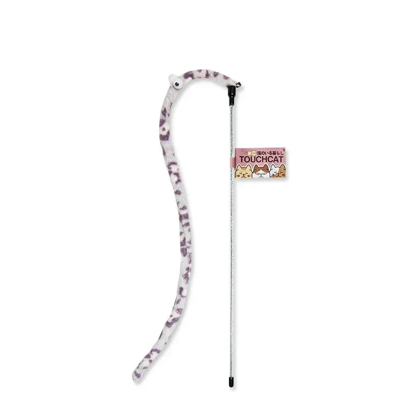 Pet Cat Toy Feather Cat Teaser Wand Cat Interactive Toys Funny Caterpillar Colorful Rod Teaser Wand Cats Supplies Accessory