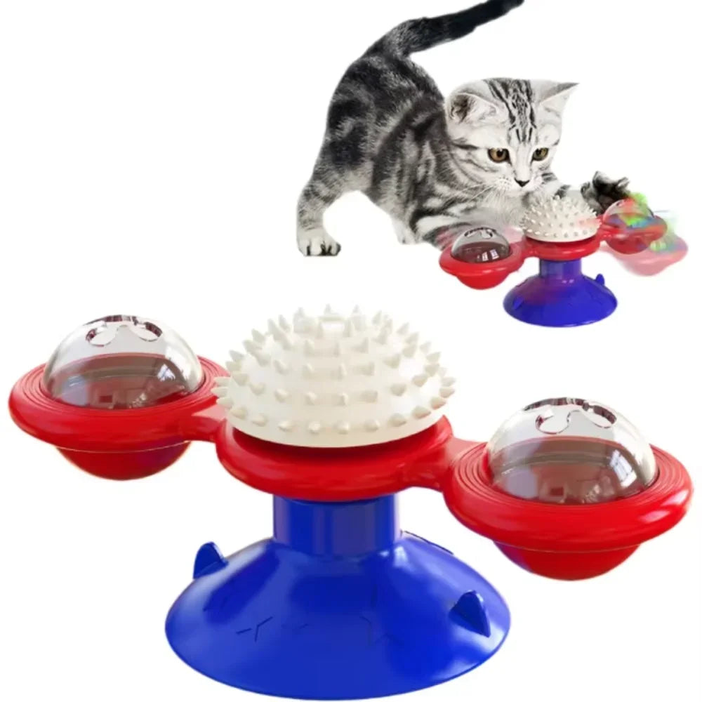 Cat Toy Funny Massage Rotatable With Catnip Glow Ball Teeth Cleaning Pet Products For Cats Cat scratch post Cat trees Cats toy