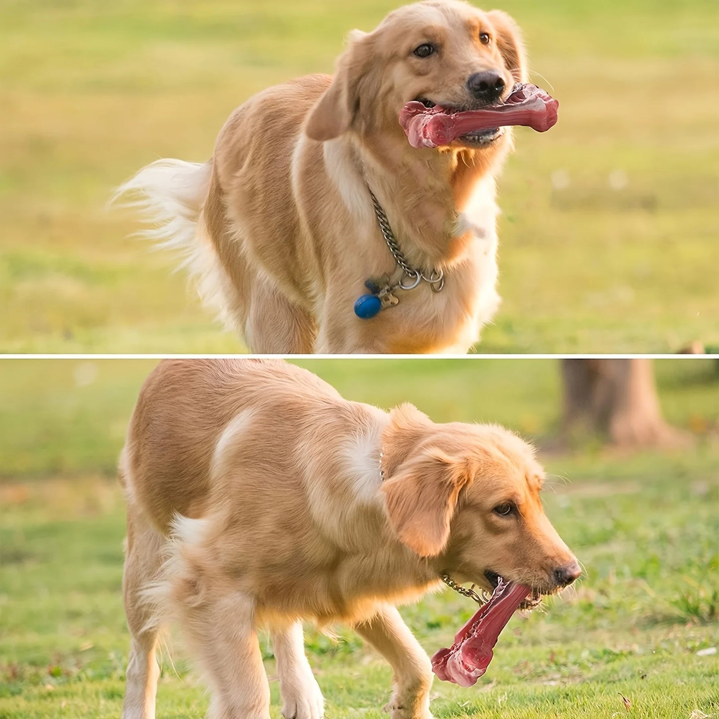 Durable dog chew toys for powerful chewing dogs, sturdy, non-toxic natural rubber toys for cleaning canine teeth