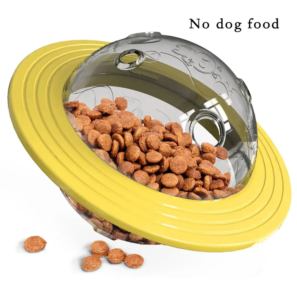 Flying Saucer Dog Game Flying Discs Toys Cat Chew Leaking Slow Food Feeder Ball Puppy IQ Training Toy Anti Choke Puzzle Dogs