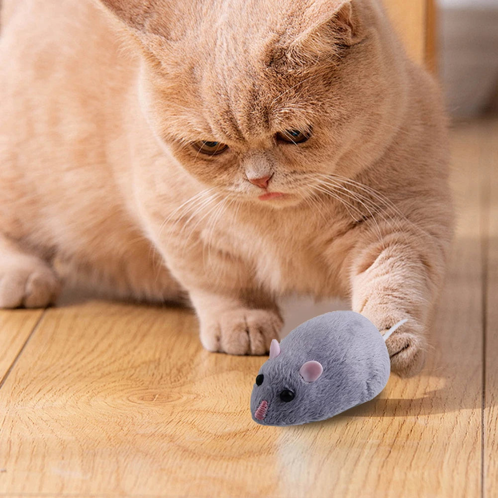 Remote-Controlled Rats Mice Toys Battery Powered Robotic Mouse Cat Interactive Toy Cute Wireless Controlled Toy Pet Supplies