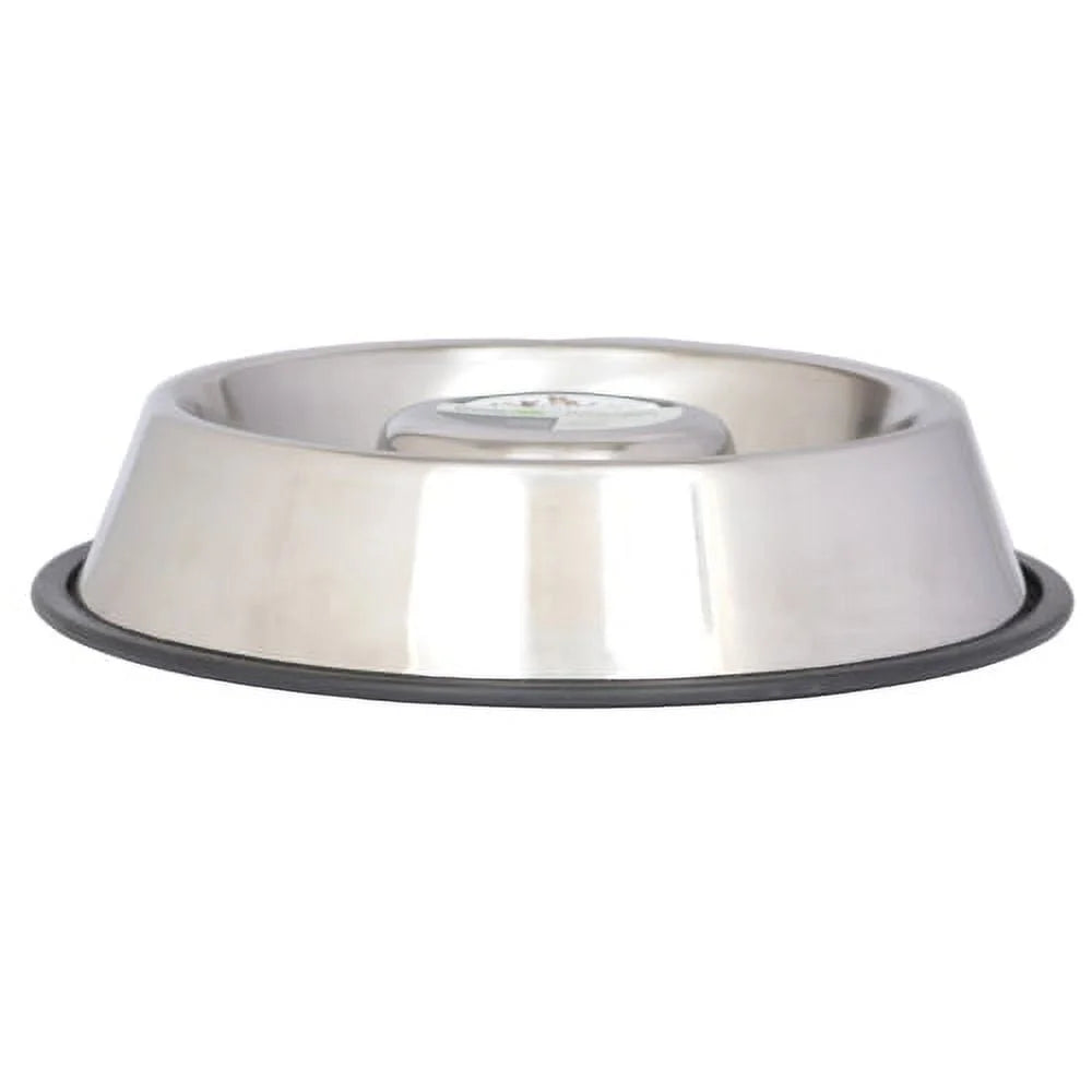 Slow Feed Stainless Steel Pet Bowl Non-Skid Design Reduces Choking Improves Digestion Dishwasher Safe Suitable Dogs