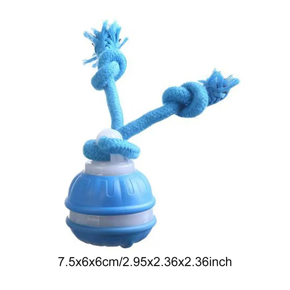 Interactive Dog Toys USB Rechargeable Squeaky Dog Toy with Rope Automatic Dog Ball for Medium Small Dogs Puppy