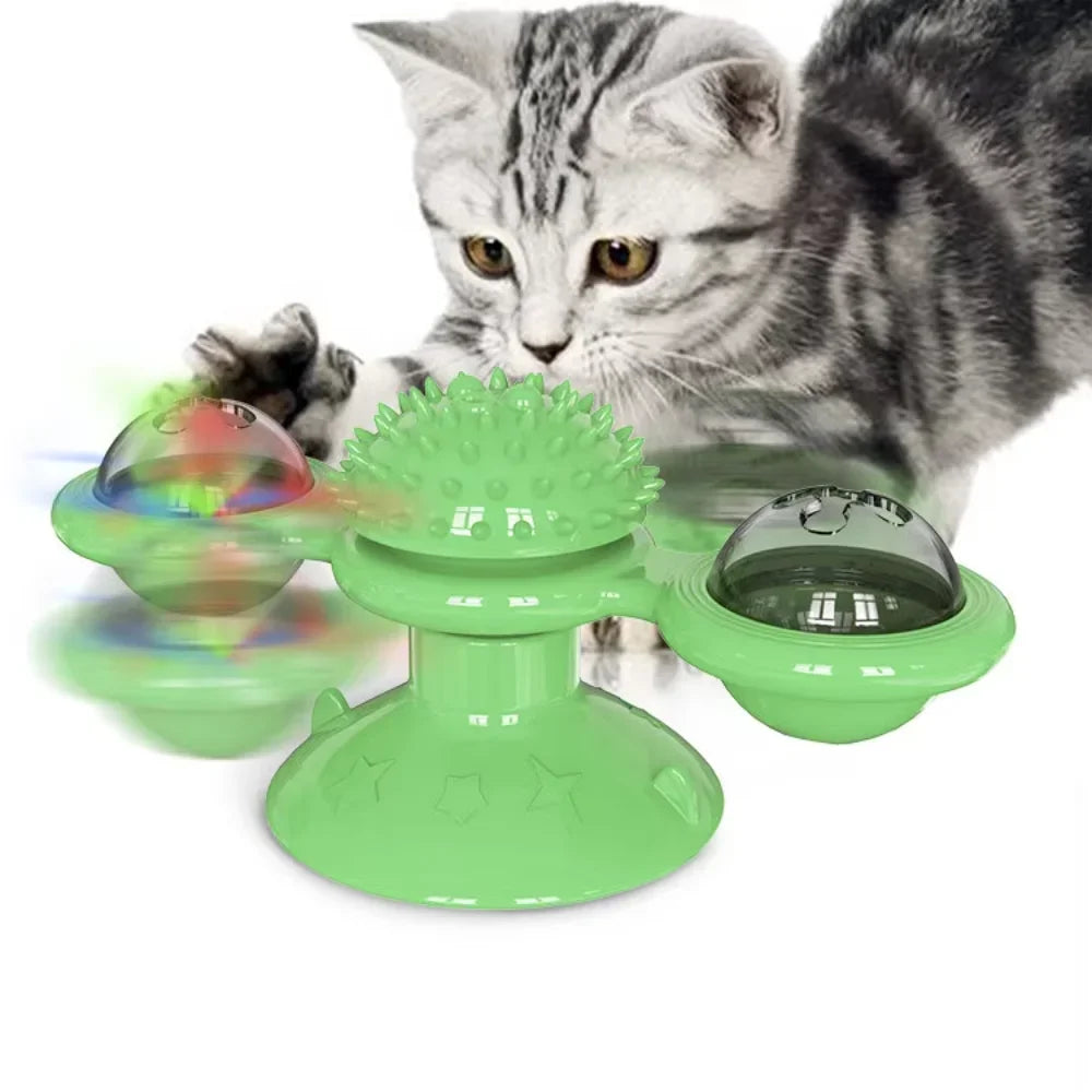 Cat Toy Funny Massage Rotatable With Catnip Glow Ball Teeth Cleaning Pet Products For Cats Cat scratch post Cat trees Cats toy