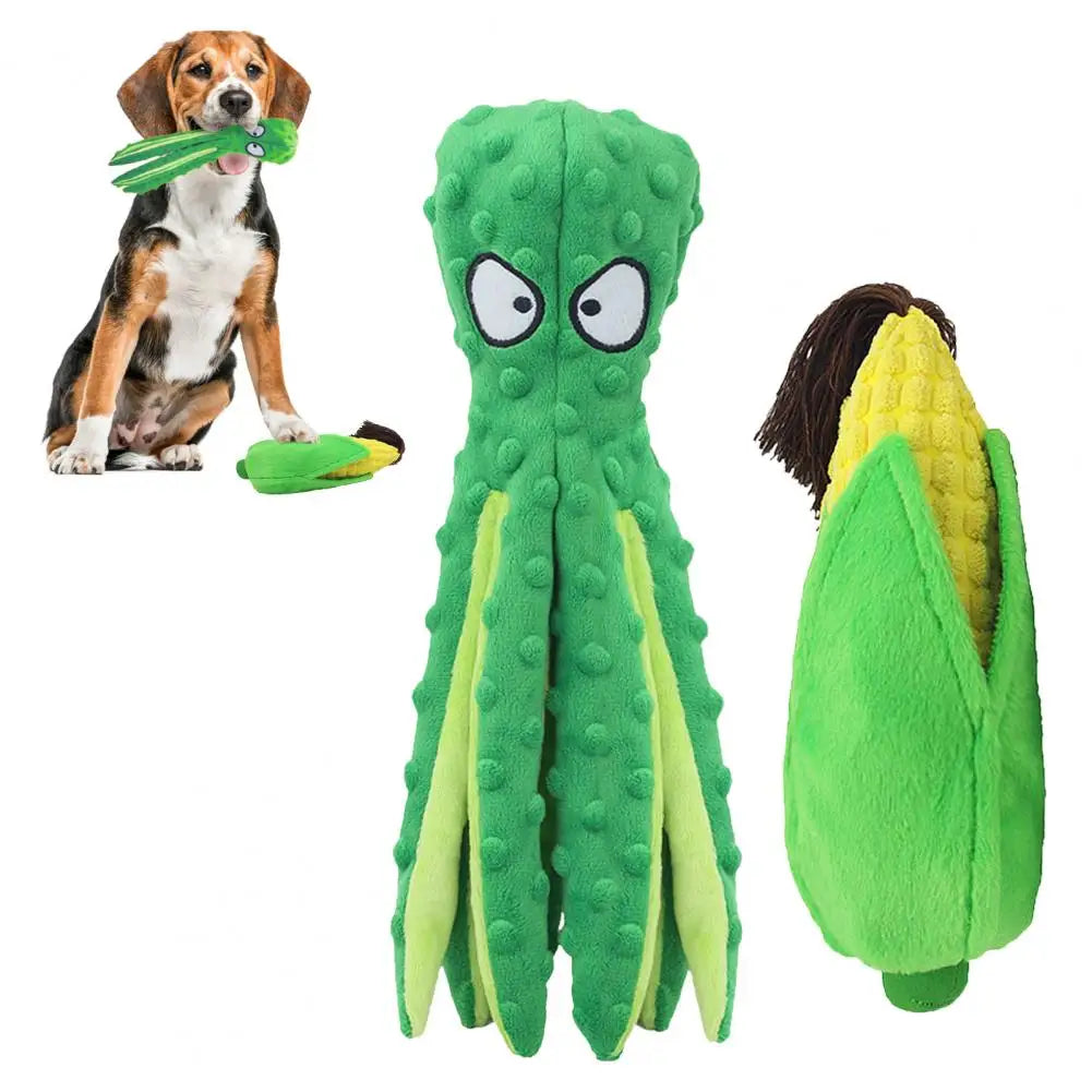 Pet Plush Toy Octopus Dog Interactive Toy Indestructible Bite Resistant Sound Puppy squeaky Octopu Dogs Rattle For Toys Supplies