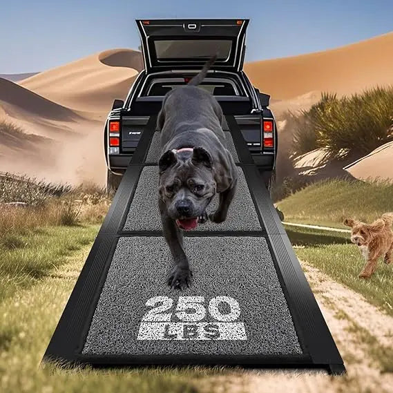 Dog Ramp for Car, 63" x 17.3" Dog Ramps for Large Dogs with Anti-Pinch Handle and Anti-Slip Rug Surface, Folding Dog Ramp Up to