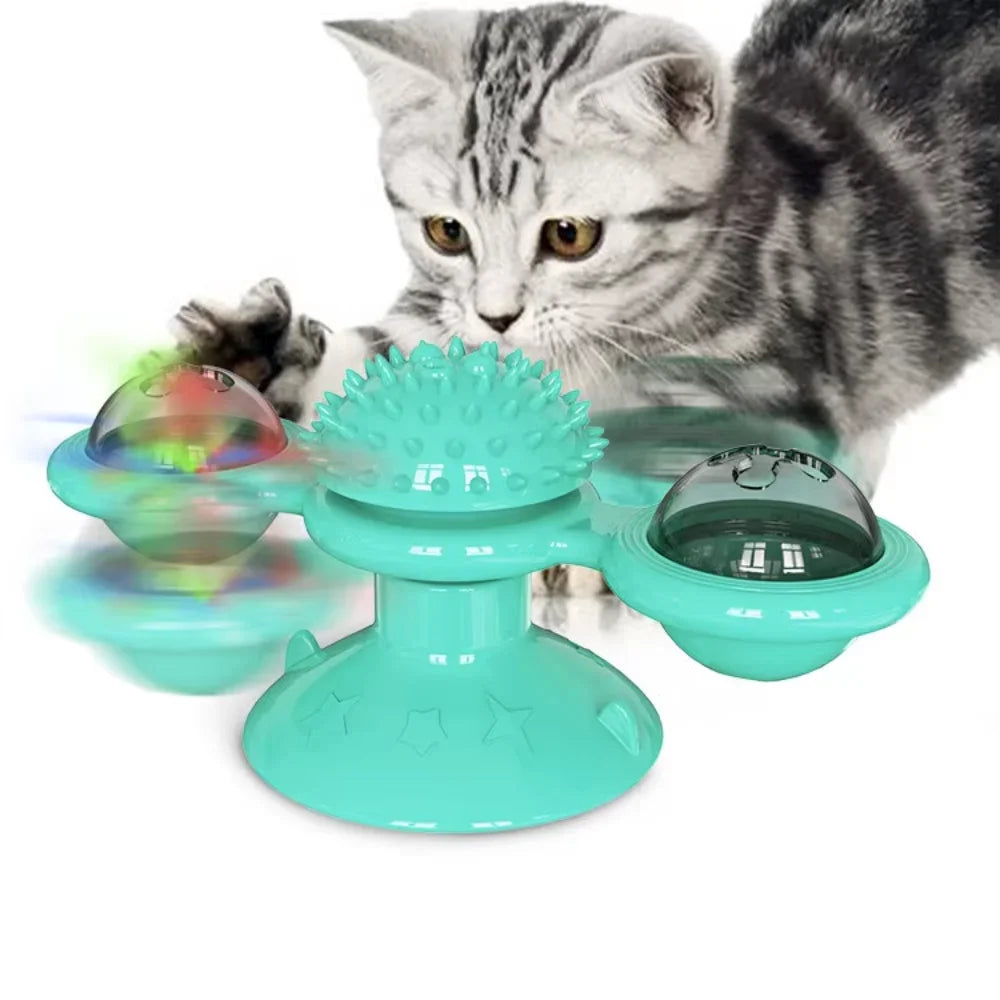 Cat Toy Funny Massage Rotatable With Catnip Glow Ball Teeth Cleaning Pet Products For Cats Cat scratch post Cat trees Cats toy