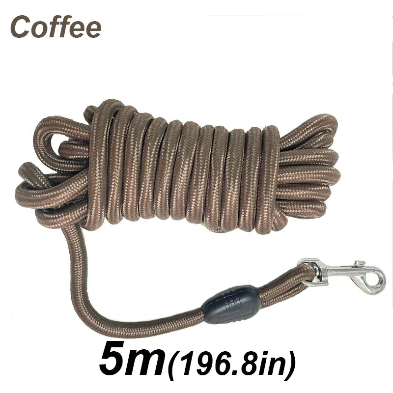 8mm/5M Dog Leashes Long Pet Leash Outdoor Puppy Cat Dog Training Walking Rope Heavy Duty Nylon Recall Pet Tracking Line