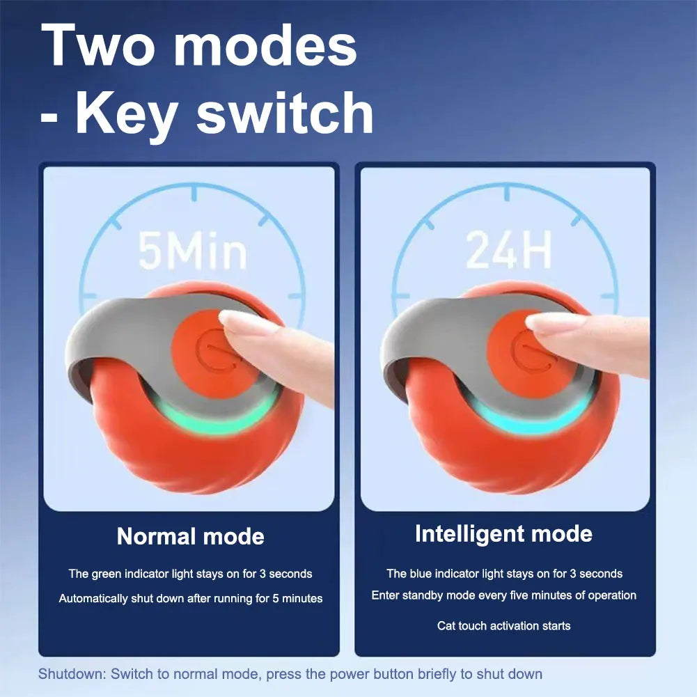1-3PCS Cats Interactive Ball Toys with Replacement Speedy Tail Smart Cat Toy USB Rechargeable Electric Pet Toy Cat Game Accessor
