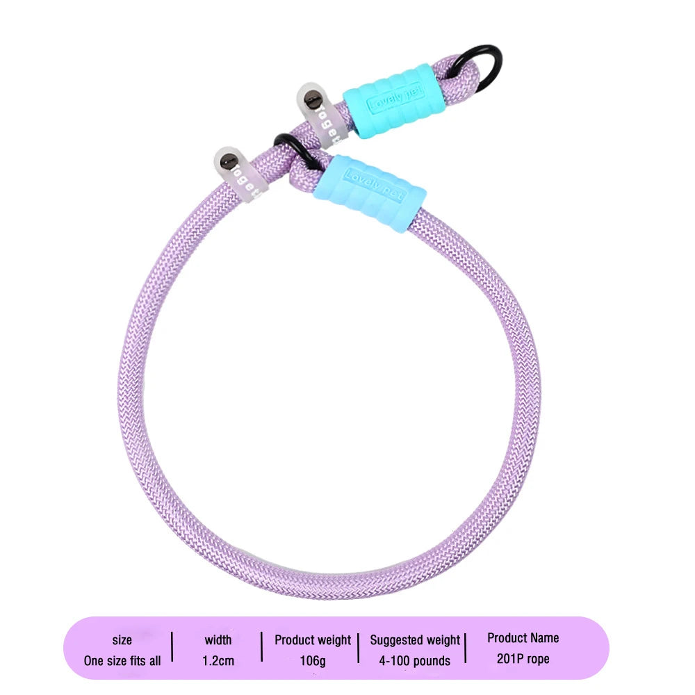 New Pet P-chain Explosion-proof Punching Anti Slip Wear-resistant Cotton Candy Traction Rope for Walking Dog