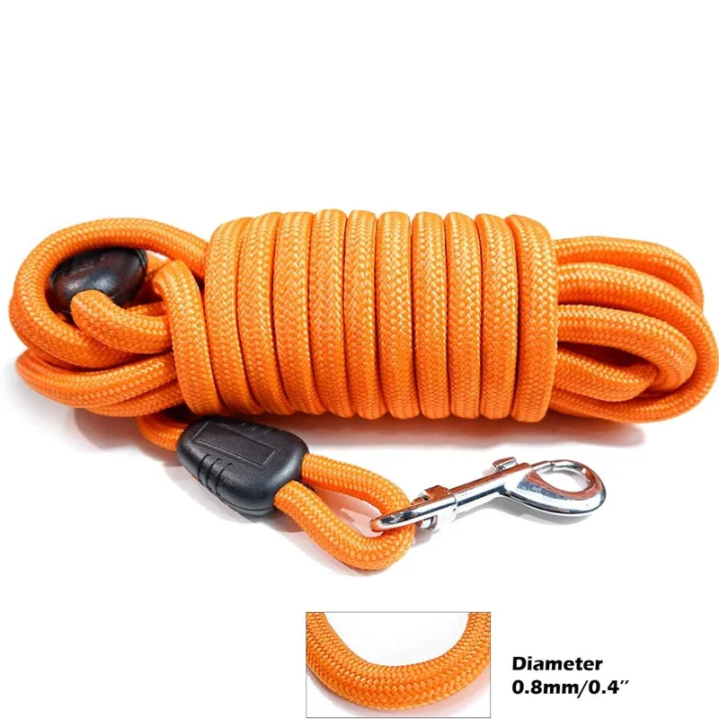 8mm/5M Dog Leashes Long Pet Leash Outdoor Puppy Cat Dog Training Walking Rope Heavy Duty Nylon Recall Pet Tracking Line