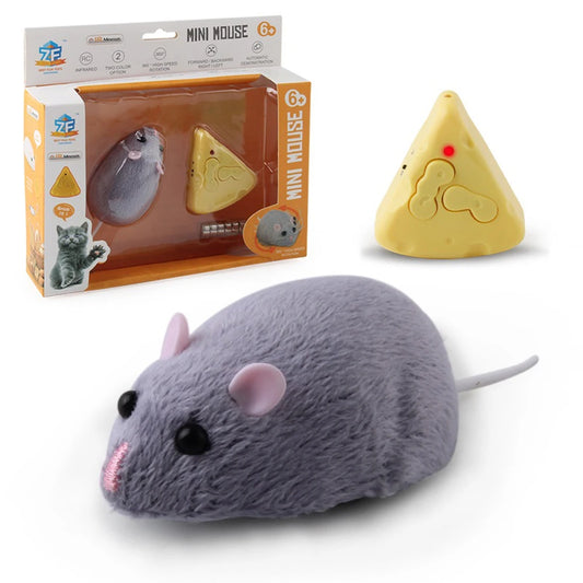 Remote-Controlled Rats Mice Toys Battery Powered Robotic Mouse Cat Interactive Toy Cute Wireless Controlled Toy Pet Supplies