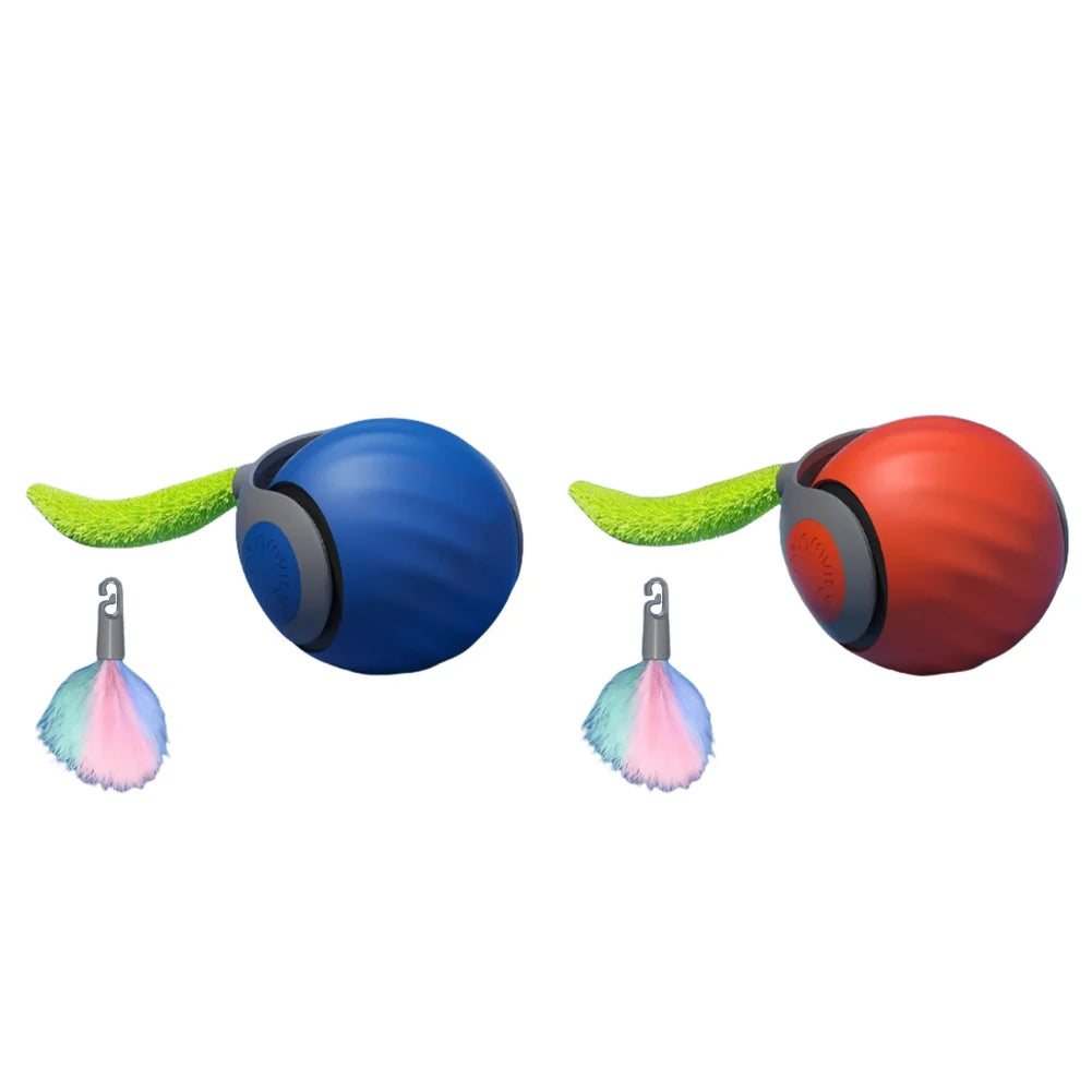 1-3PCS Cats Interactive Ball Toys with Replacement Speedy Tail Smart Cat Toy USB Rechargeable Electric Pet Toy Cat Game Accessor