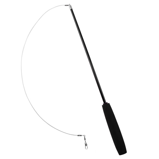 Cat Teaser Wands Three-section Telescopic Funny Catcher Teaser Stick Rod Replacement Multi-function for Indoor Games Or Exercise